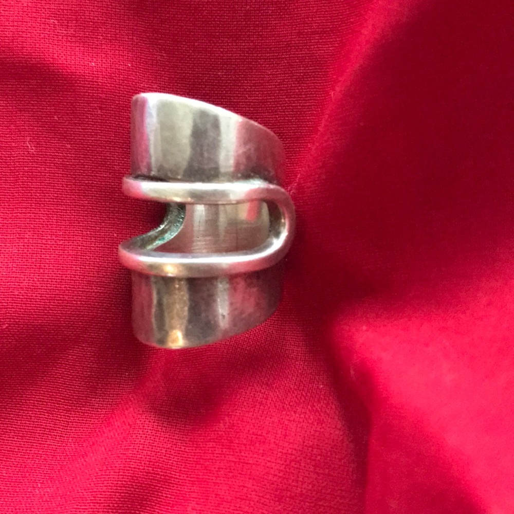 Awesome sterling silver forged saddle ring 6.5 - Picture 3 of 6